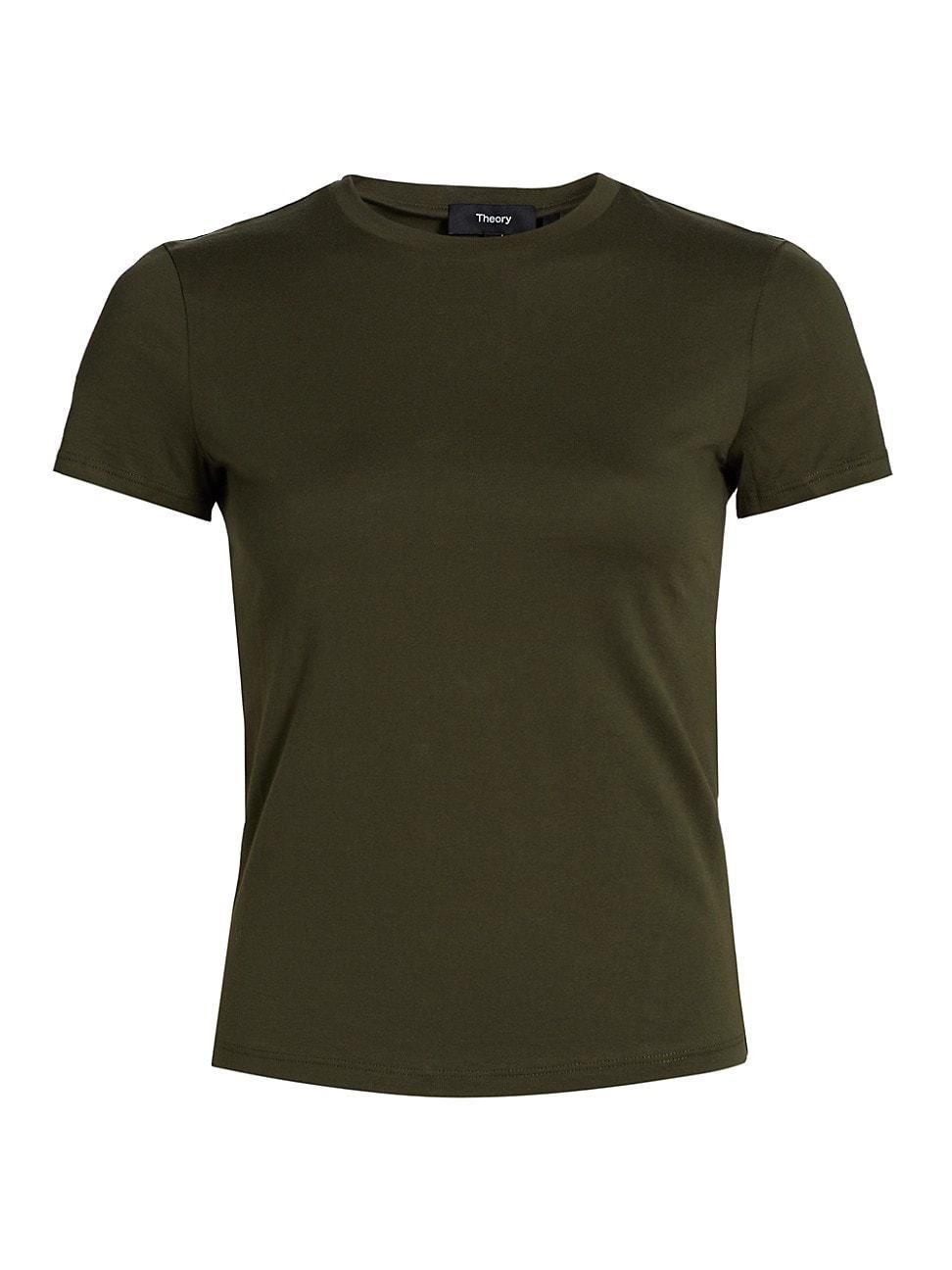 Womens Crewneck Cotton T-Shirt Product Image
