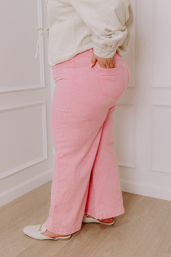 The Dex High Waist Straight Leg Jean In Pink Curves Product Image