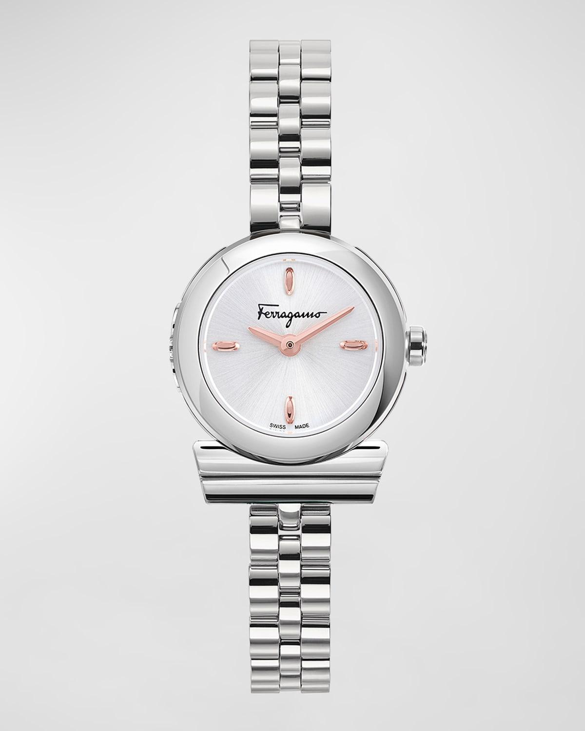 22.5mm Gancino Watch with Bracelet Strap, Silver Product Image