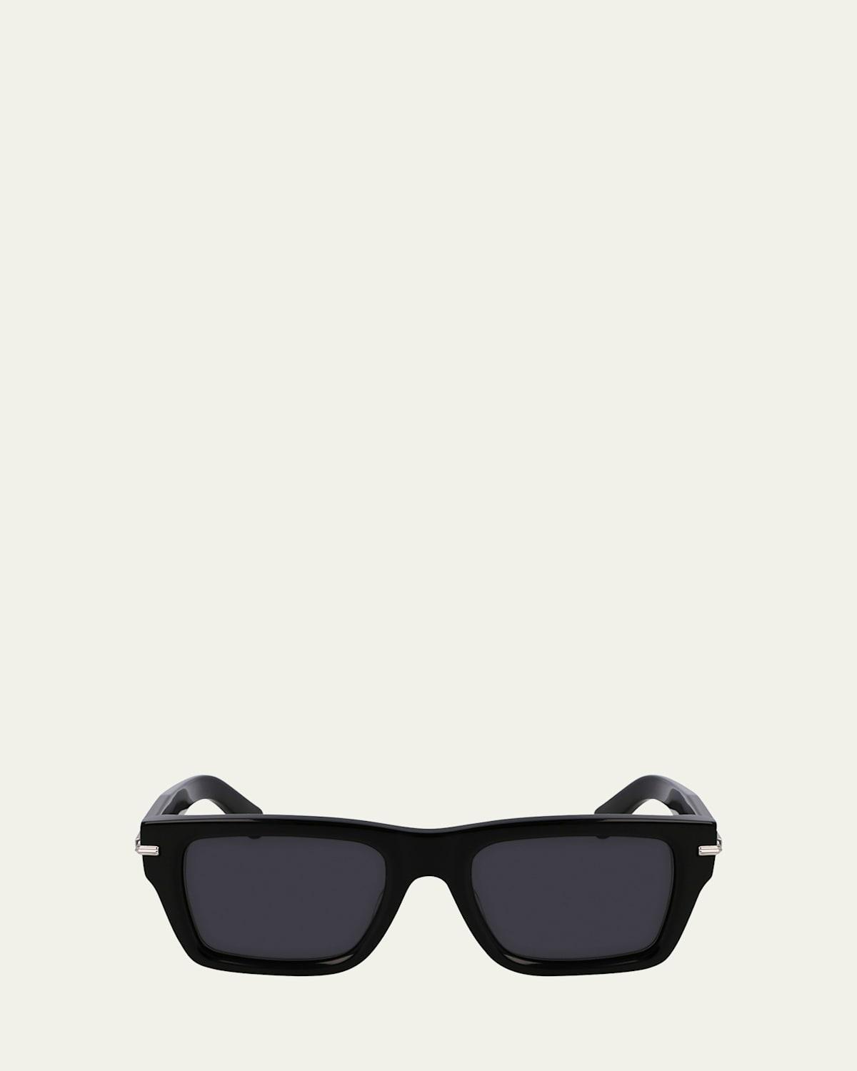 Mens Prisma Modified Acetate Rectangle Sunglasses Product Image
