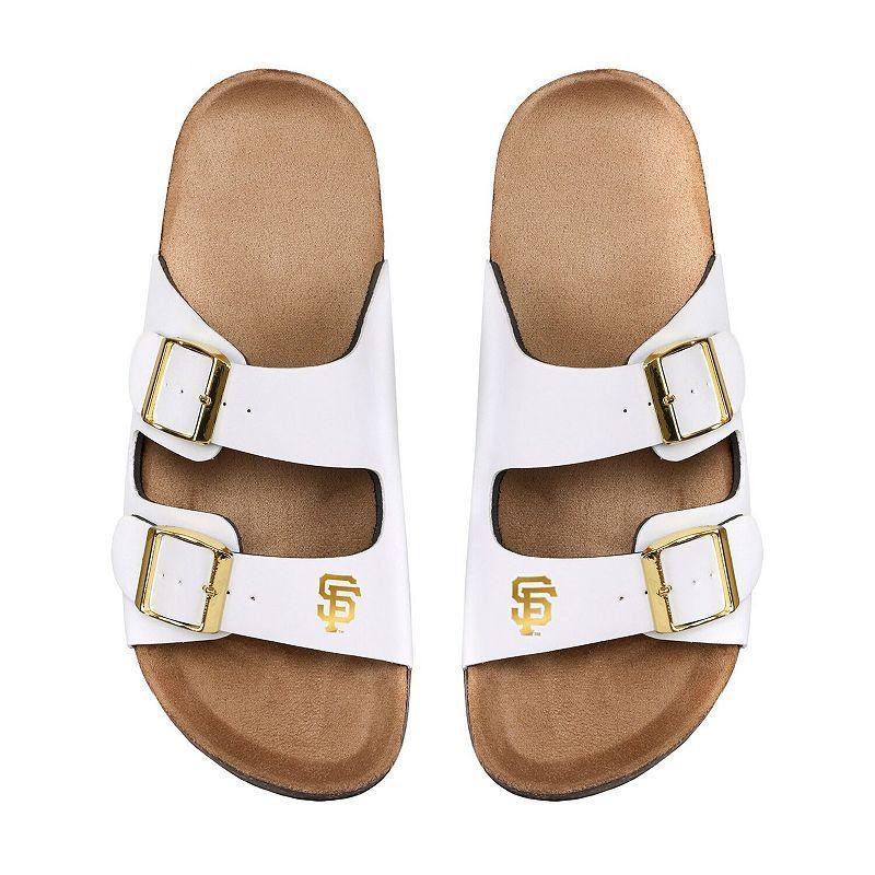 Women's FOCO Los Angeles Lakers Double-Buckle Sandals, Size: 11-12, White Product Image