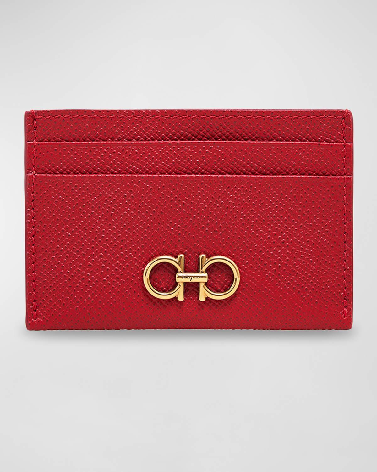 Salvatore Ferragamo Gancini Leather Card Case Product Image