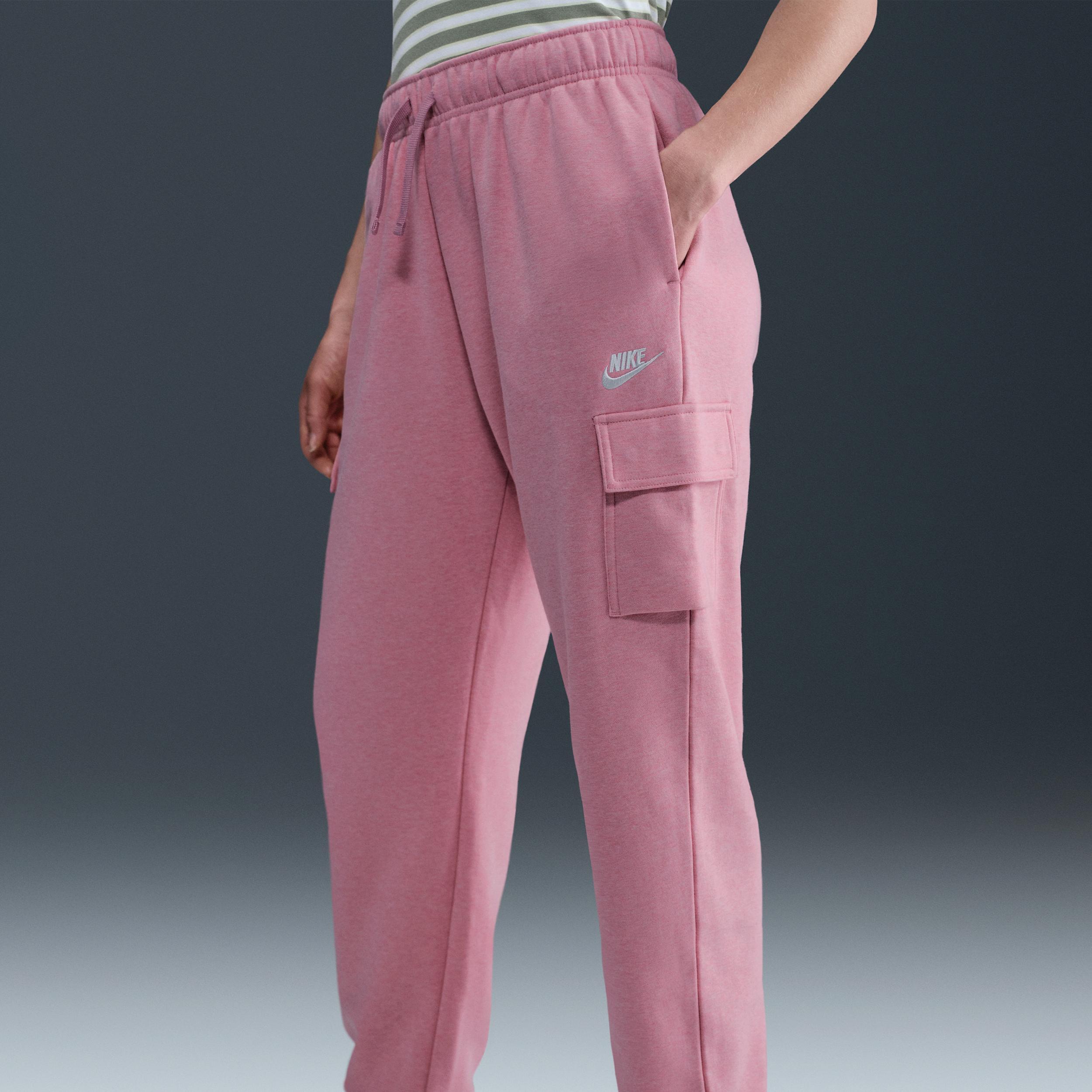 Nike Sportswear Club Fleece Women's Mid-Rise Oversized Cargo Sweatpants Product Image