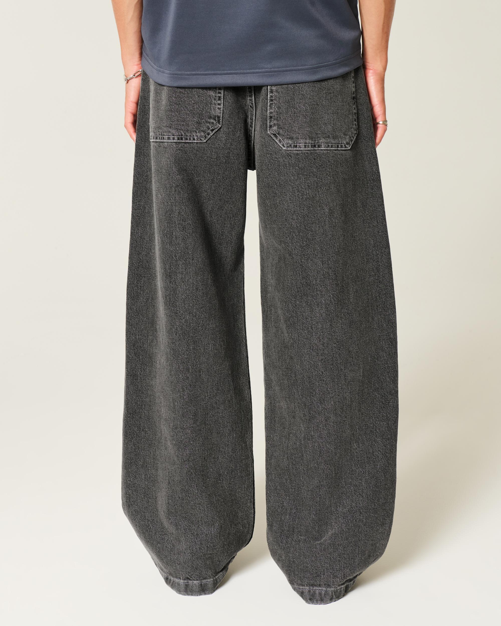 Washed Black Super Baggy Jeans Product Image