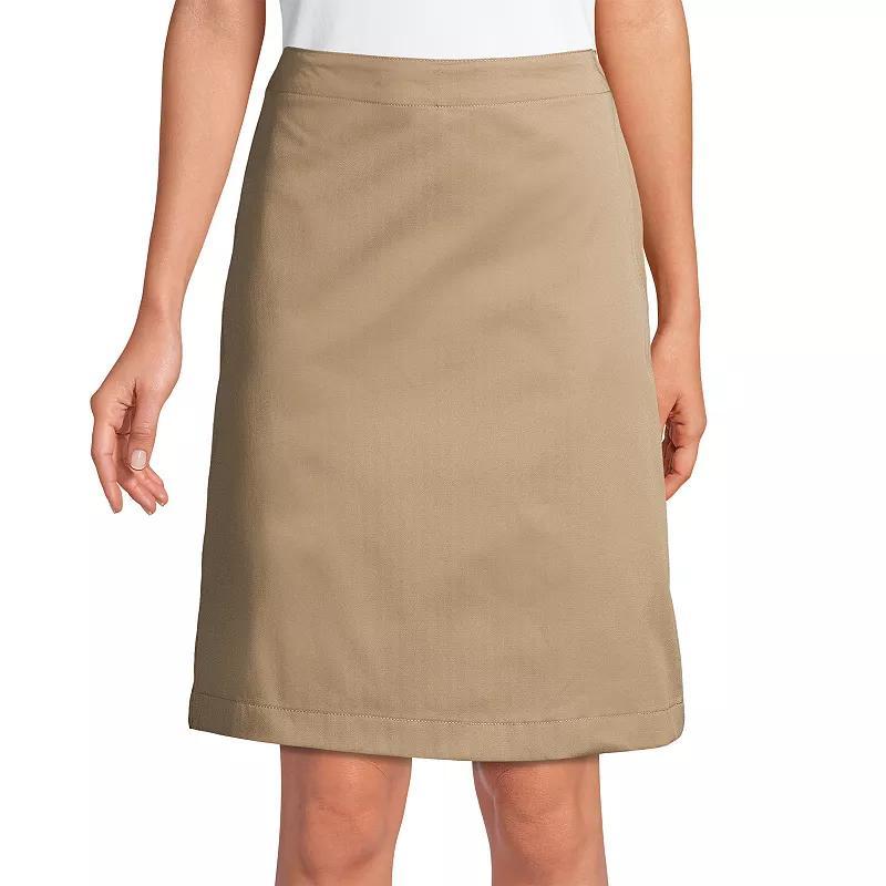 Women's Lands' End School Uniform Blend Chino Skort, Size: 0, Arctic Gray Product Image