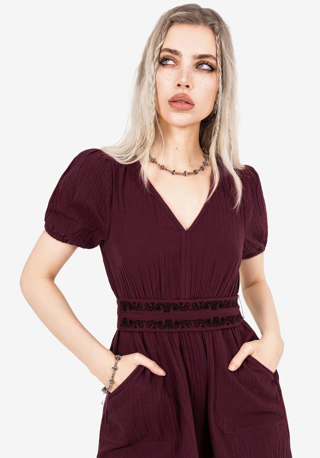 Poultice Embroidered Cotton Mini Dress Product Image