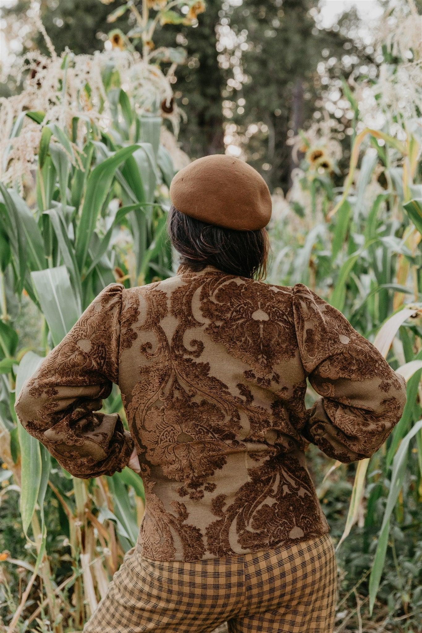 Jane Jacket in Bronze Jaquard Product Image
