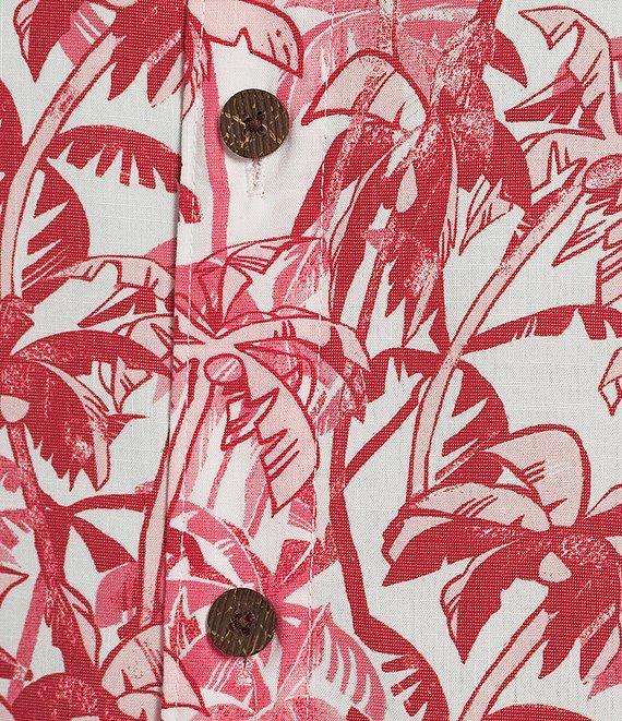 Caribbean Palm Print Short Sleeve Woven Shirt Product Image