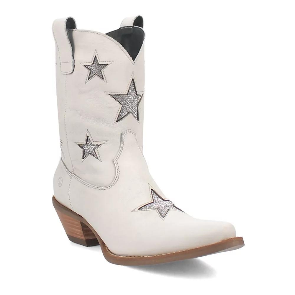 Dingo Star Struck Women's Leather Cowboy Boots, Size: 9, White Product Image