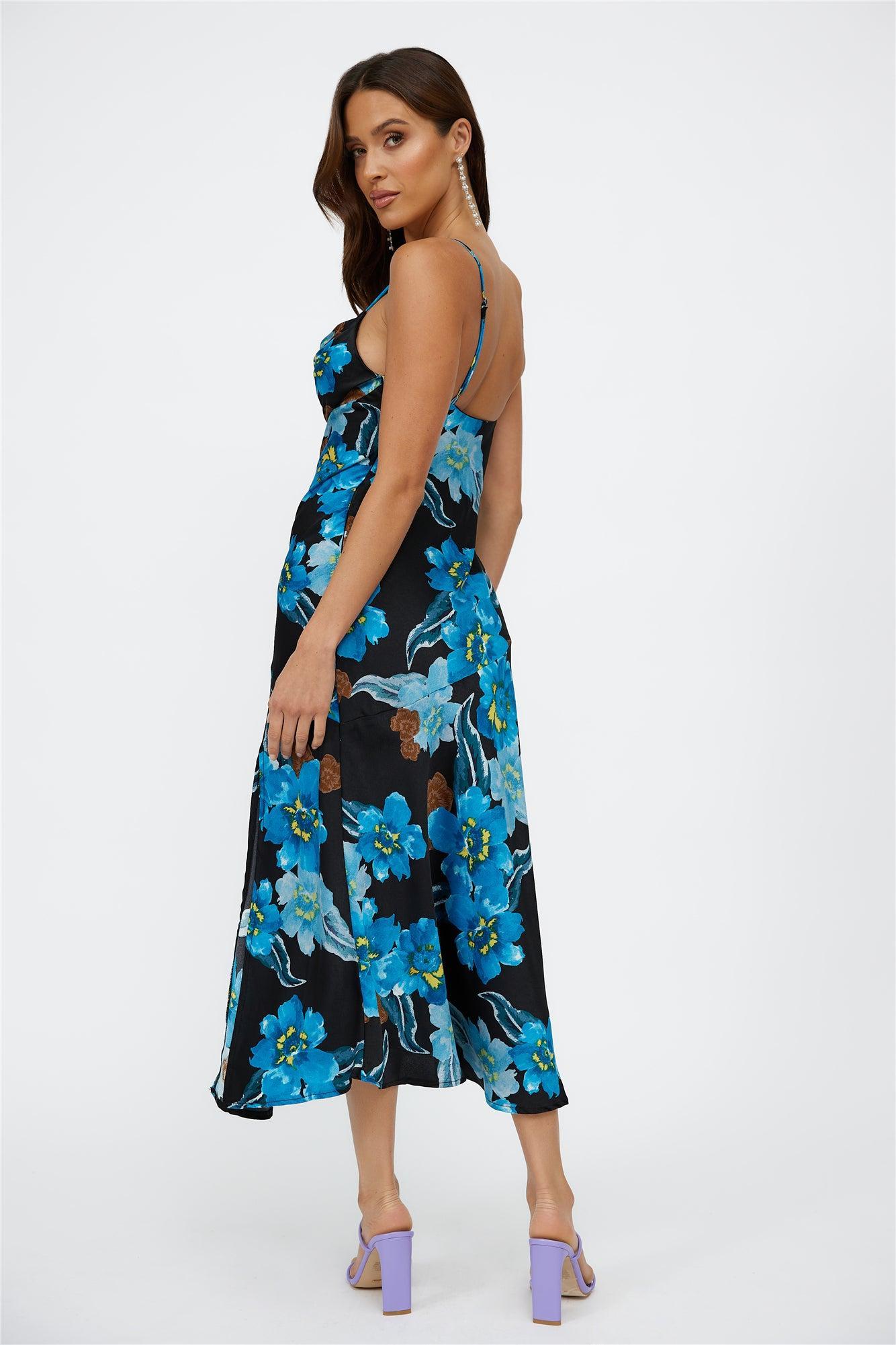 Lucy Loves Midi Dress Blue Product Image
