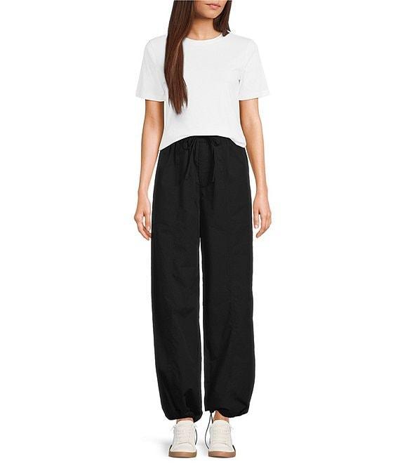Le' AL.X Organic Cotton Knit Crew Neck Short Sleeve Tee Shirt Product Image