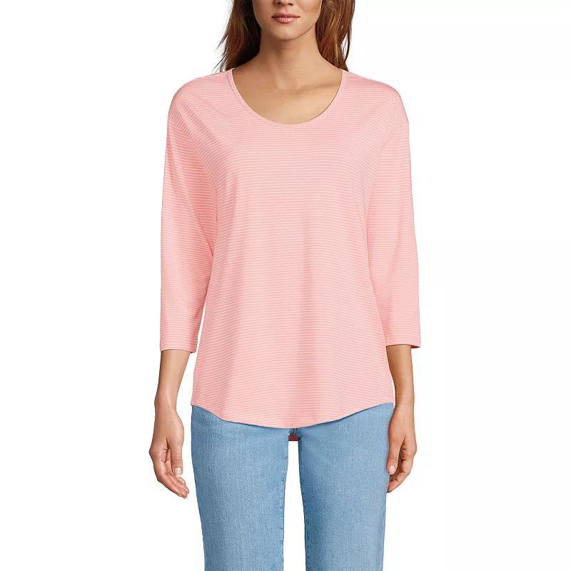 Women's Lands End Lightweight Jersey Tunic Top, Size: Medium, Black Product Image