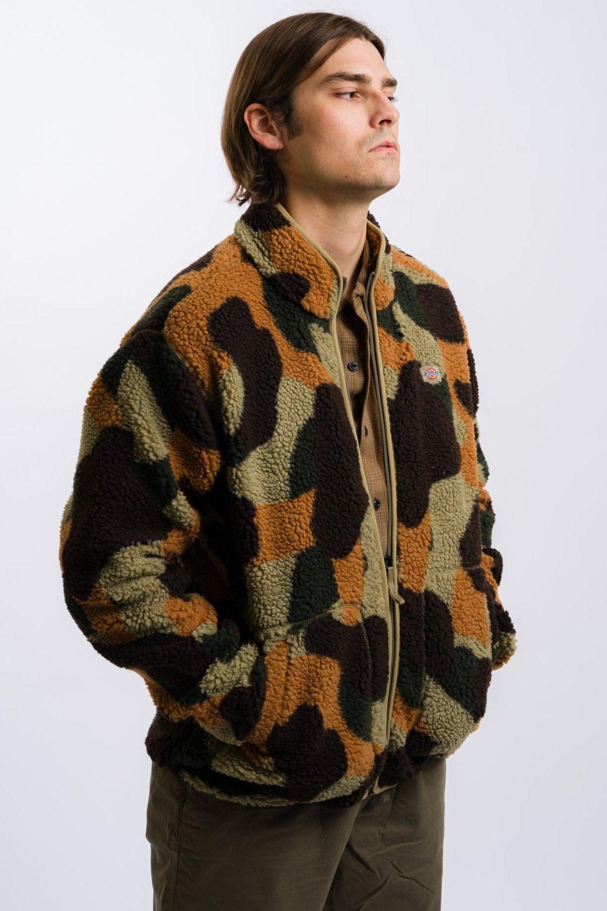 Dickies Mount Hope Camo Fleece Jacket - Imperial Green Camo Product Image
