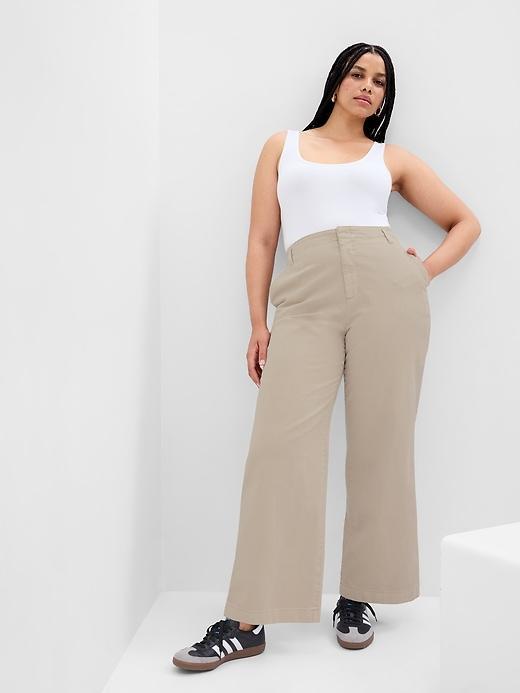 Mid Rise Loose Khakis Product Image