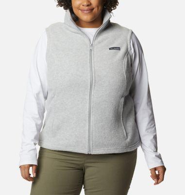 Plus Size Columbia Benton Springs Fleece Vest, Womens Cirrus Gray Grey Product Image