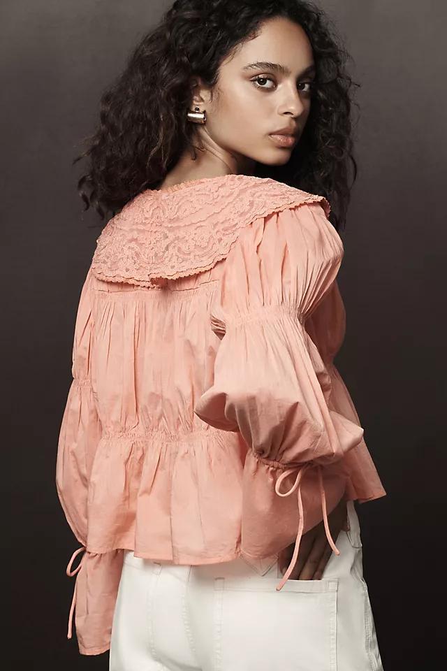 By Anthropologie Collared Babydoll Blouse Product Image