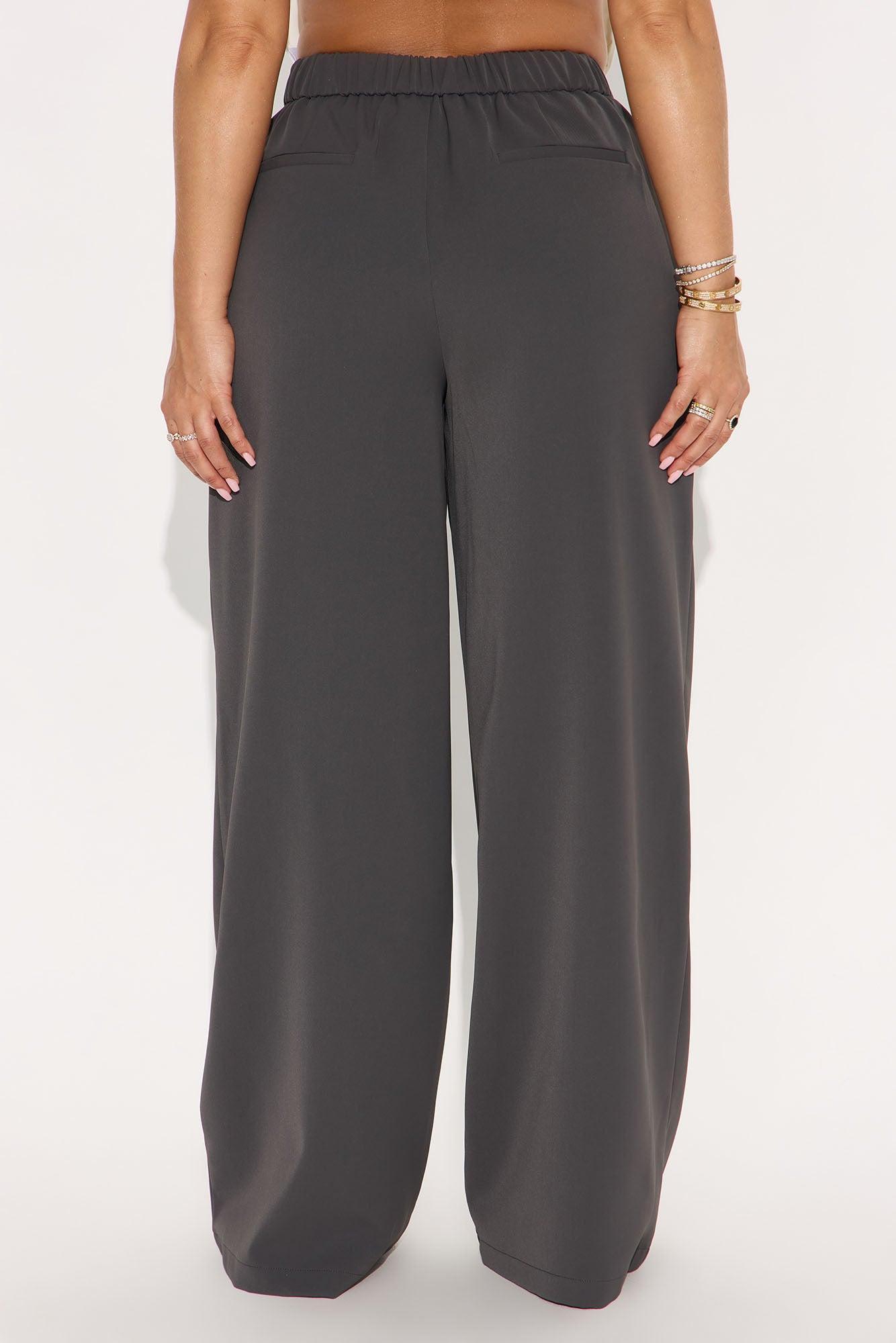 Make Your Point Wide Leg Trouser - Charcoal Product Image
