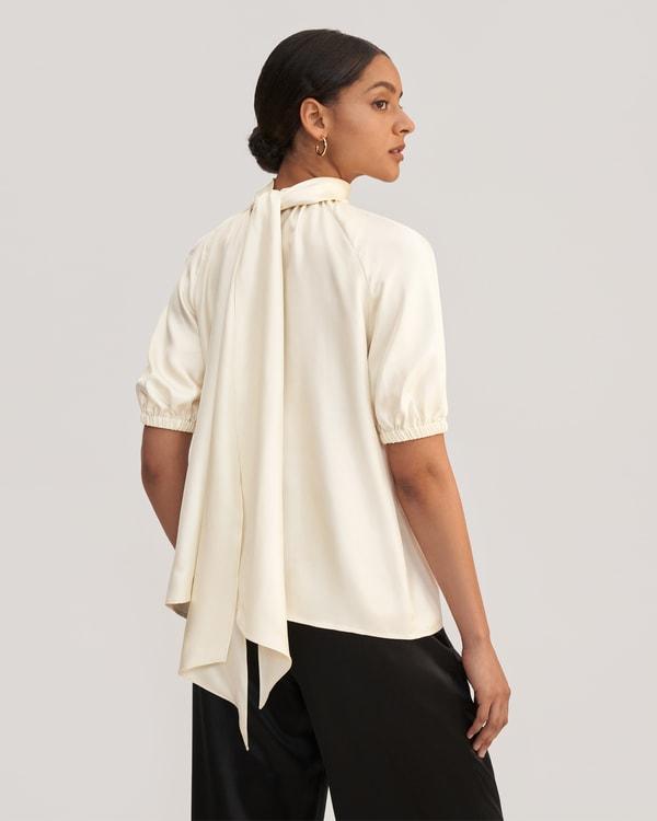 Women Ajuga Silk Twill Blouse Top Product Image