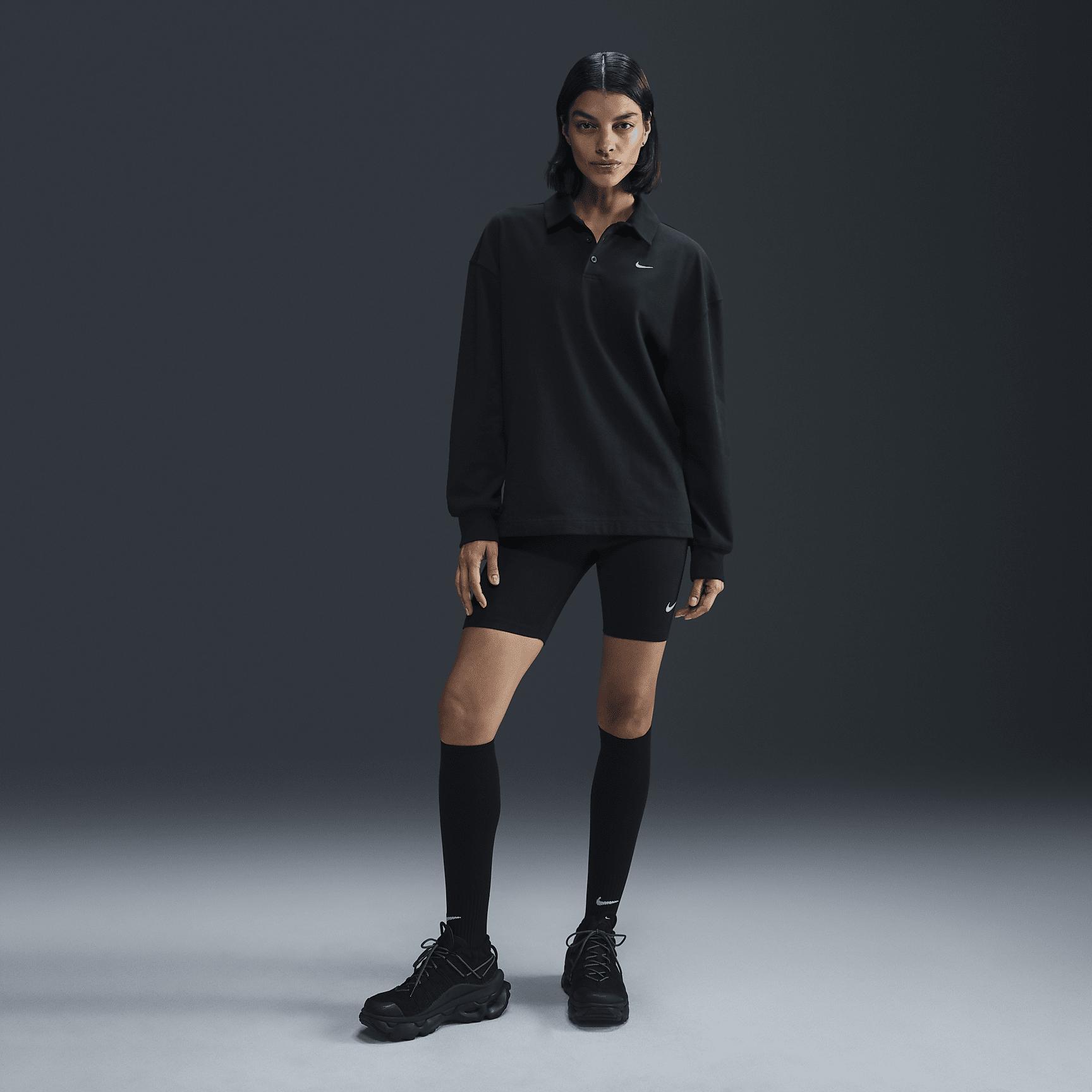 Women's Nike Sportswear Essential Oversized Long-Sleeve Polo Product Image