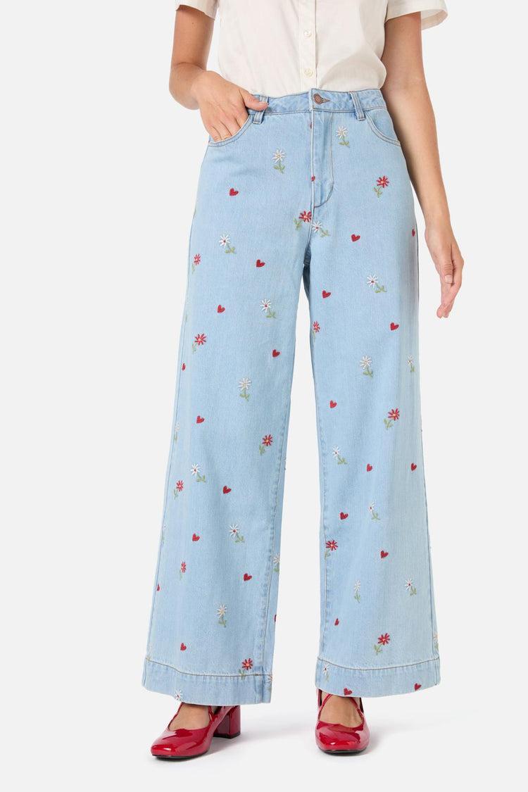 Ditsy Embroidered Jean Product Image