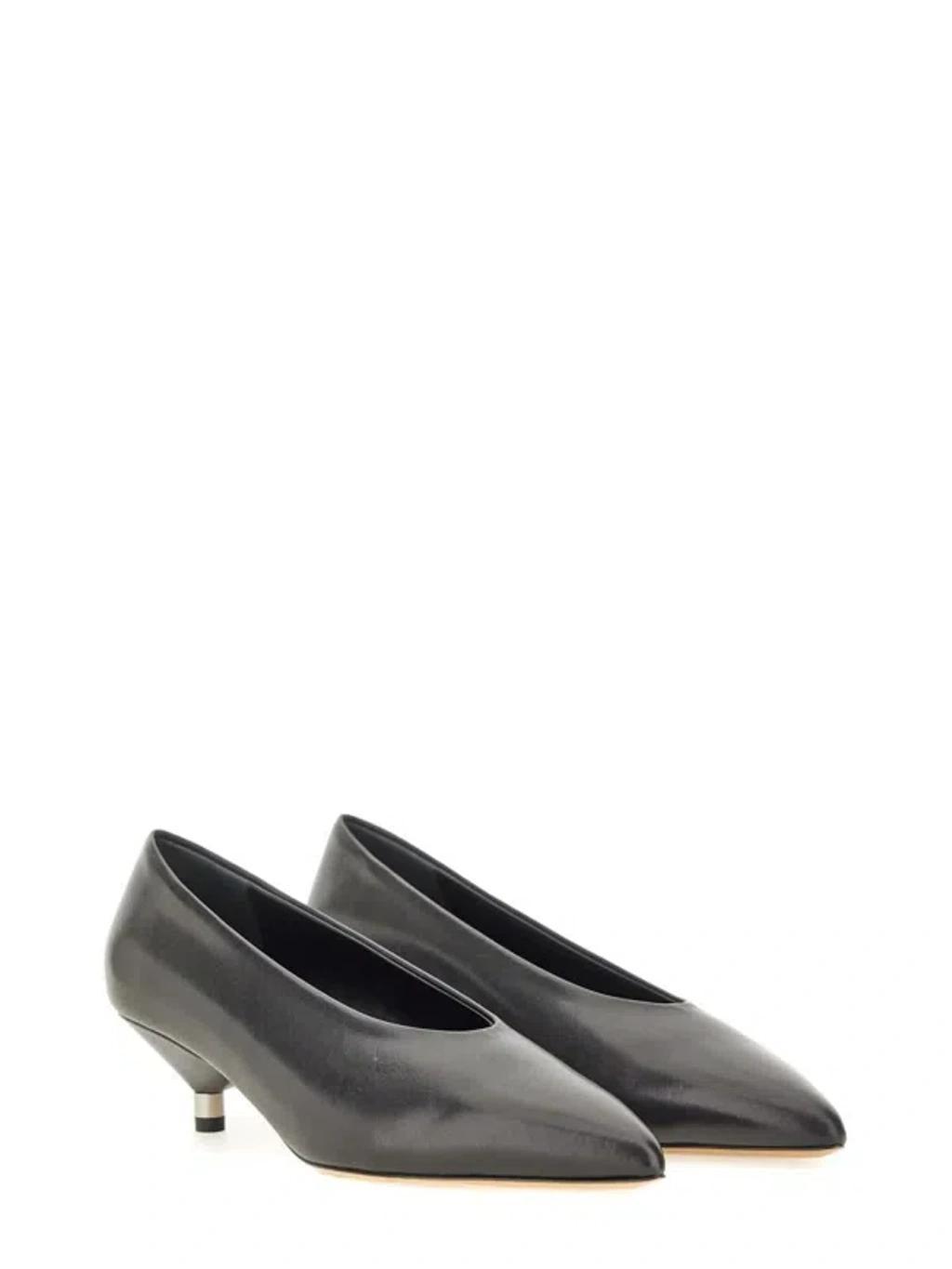 ISABEL MARANT Sculpted-heel Leather Pumps In Black Product Image
