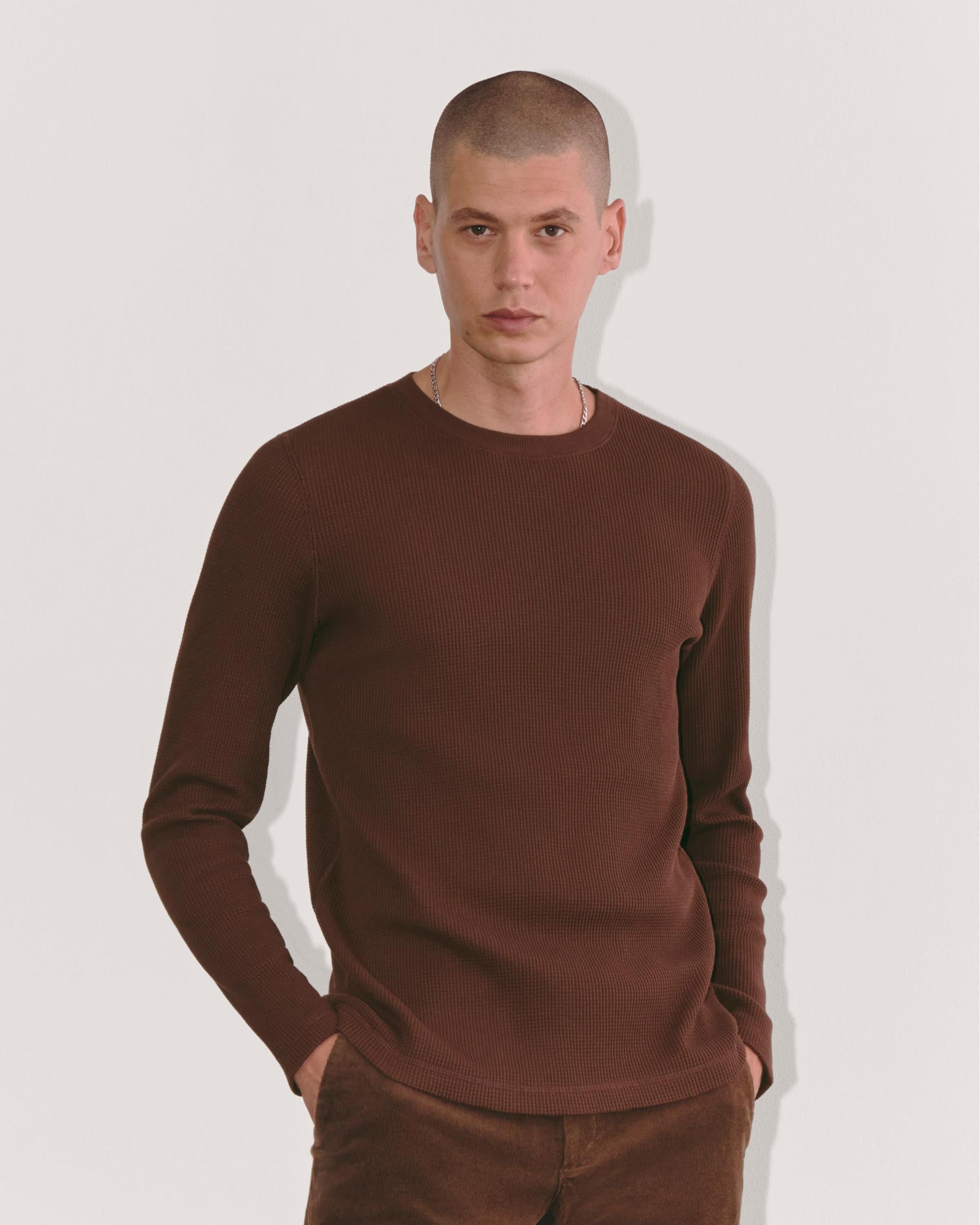 Mens Waffle Long-Sleeve Crew T-Shirt by Everlane Product Image