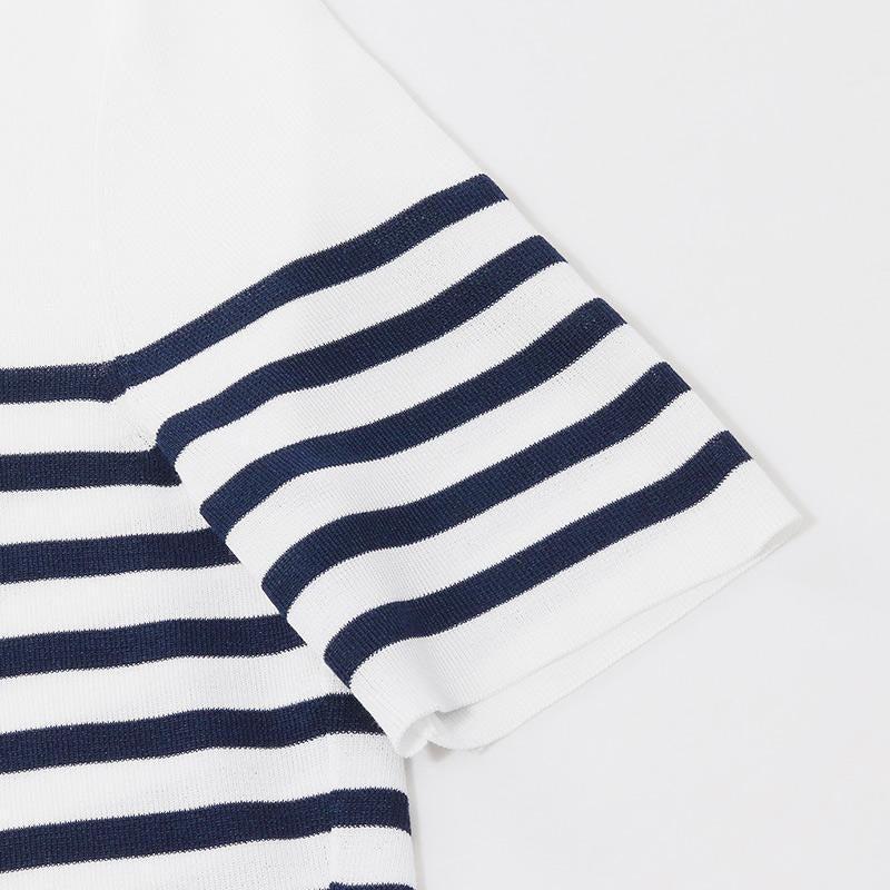 Striped Skinny Women Knit Top Product Image
