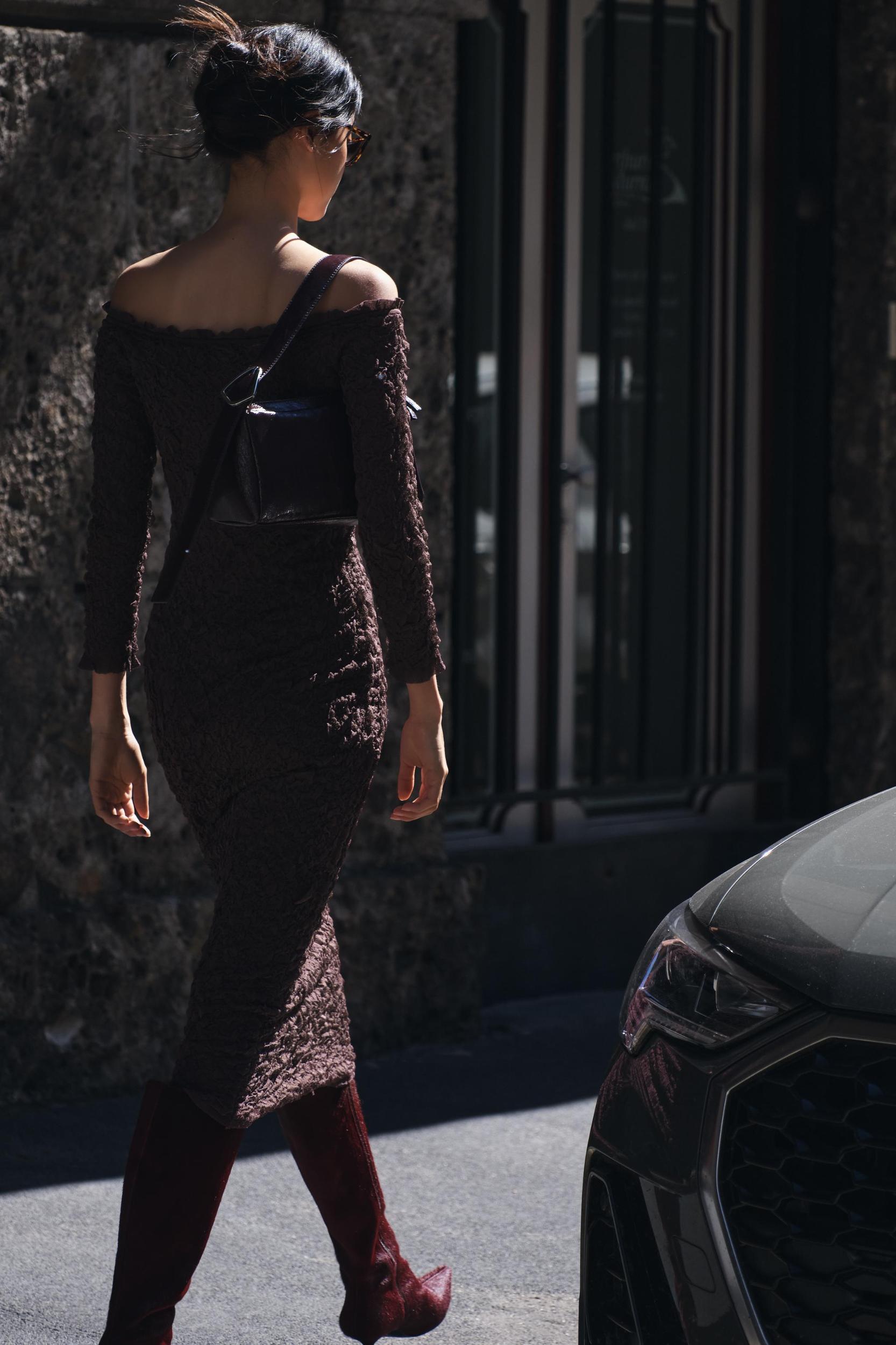 TEXTURED KNIT DRESS Product Image