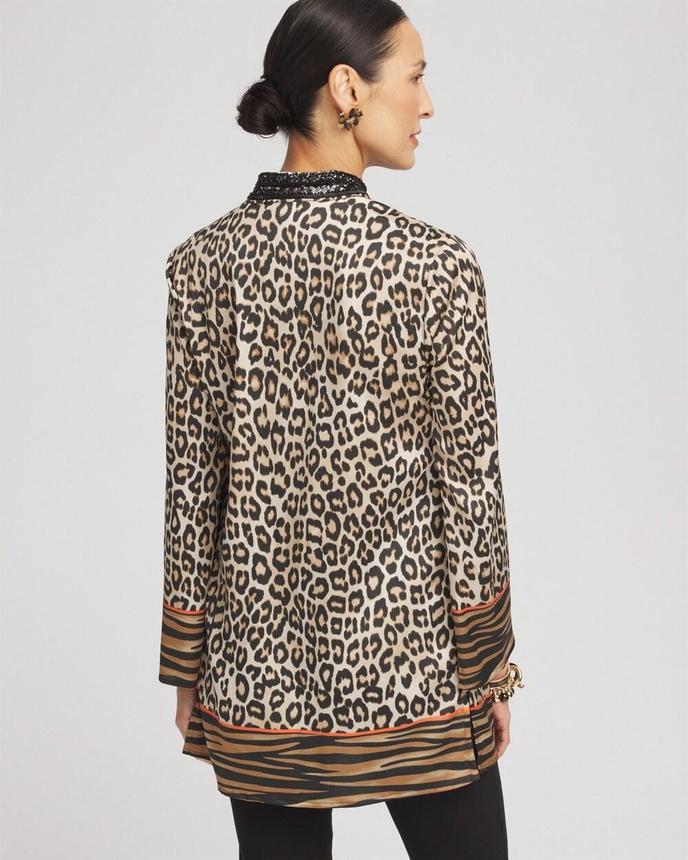 Embellished Mixed Animal Print Kurta Top Product Image