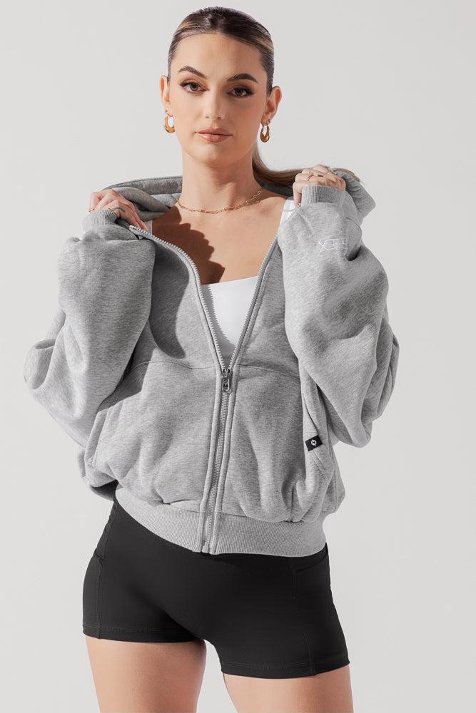 Zip Cloud Hoodie - White Product Image