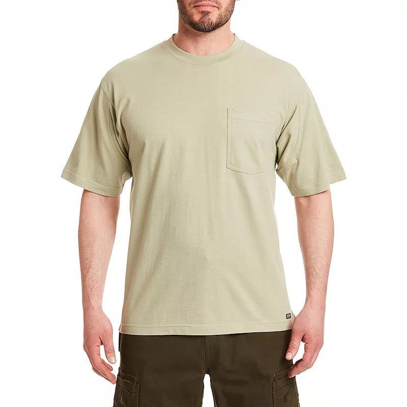 Men's Smith's Workwear Extended-Tail Cotton Crewneck Tee, Size: XL, Green Product Image