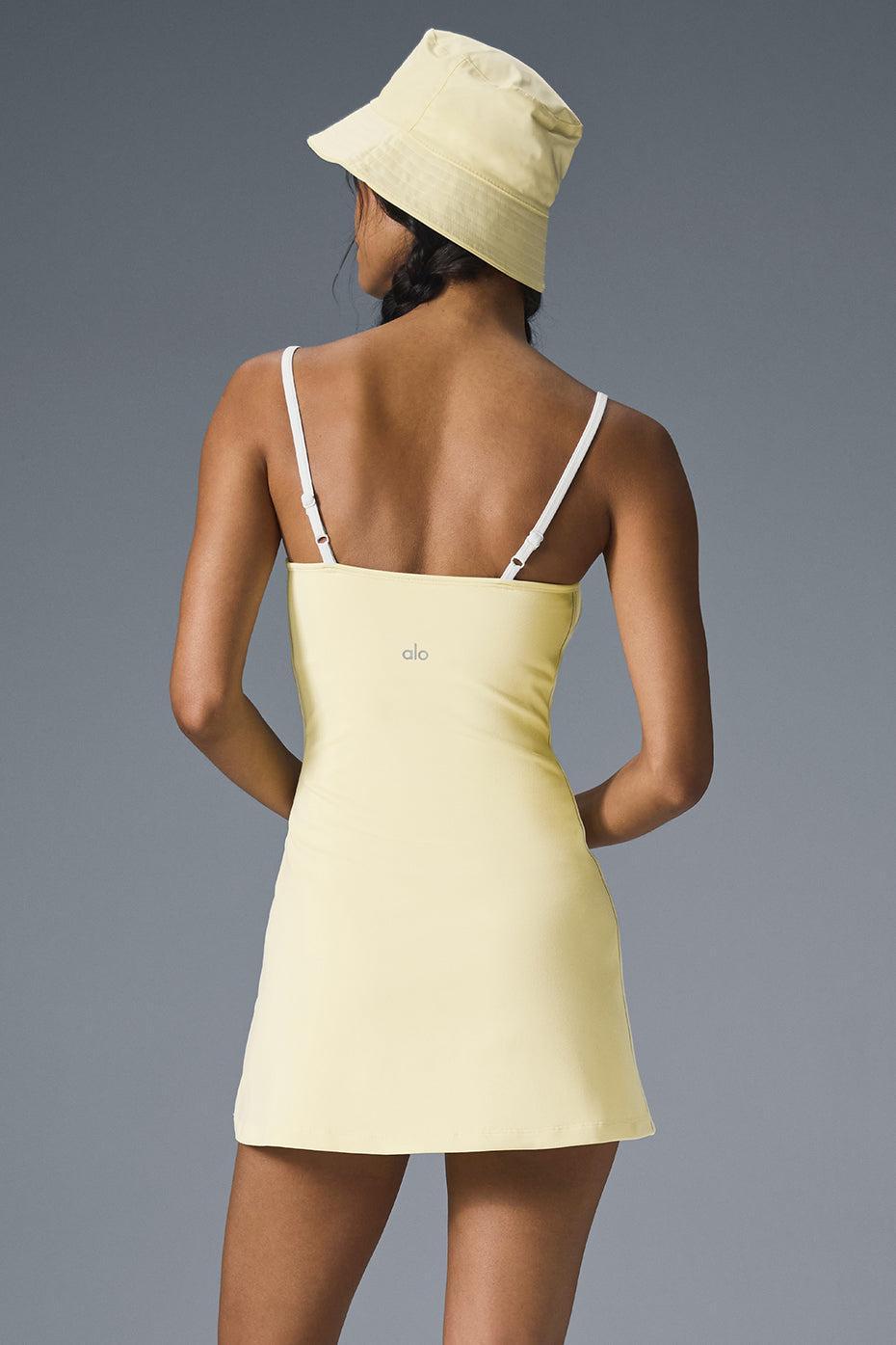 Airbrush Streamlined Dress - Lemon Ice/White Product Image