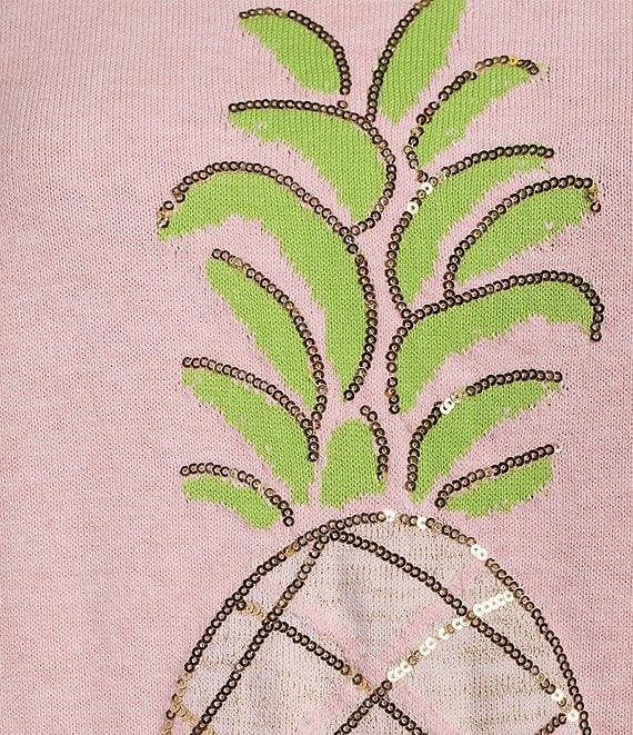 Lilly Pulitzer Tensley Pineapple Jacquard Crew Neck Long Sleeve Sweater Product Image