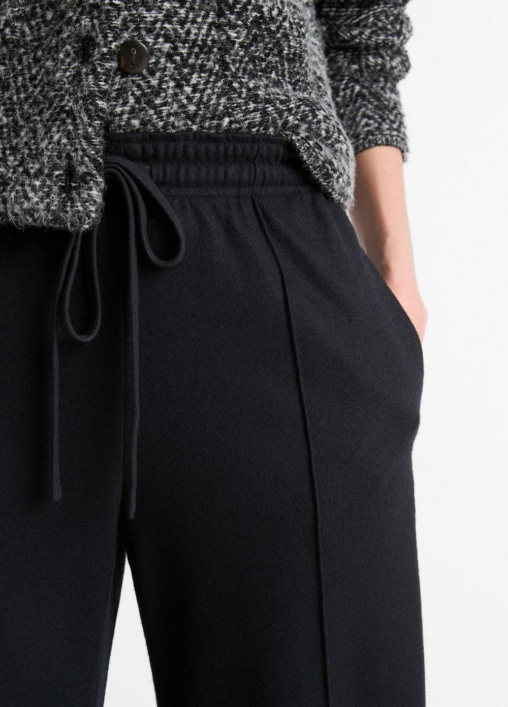 Womens Wool-Blend Drawstring Pull-On Pant, Tide Stone, Size M Vince Product Image