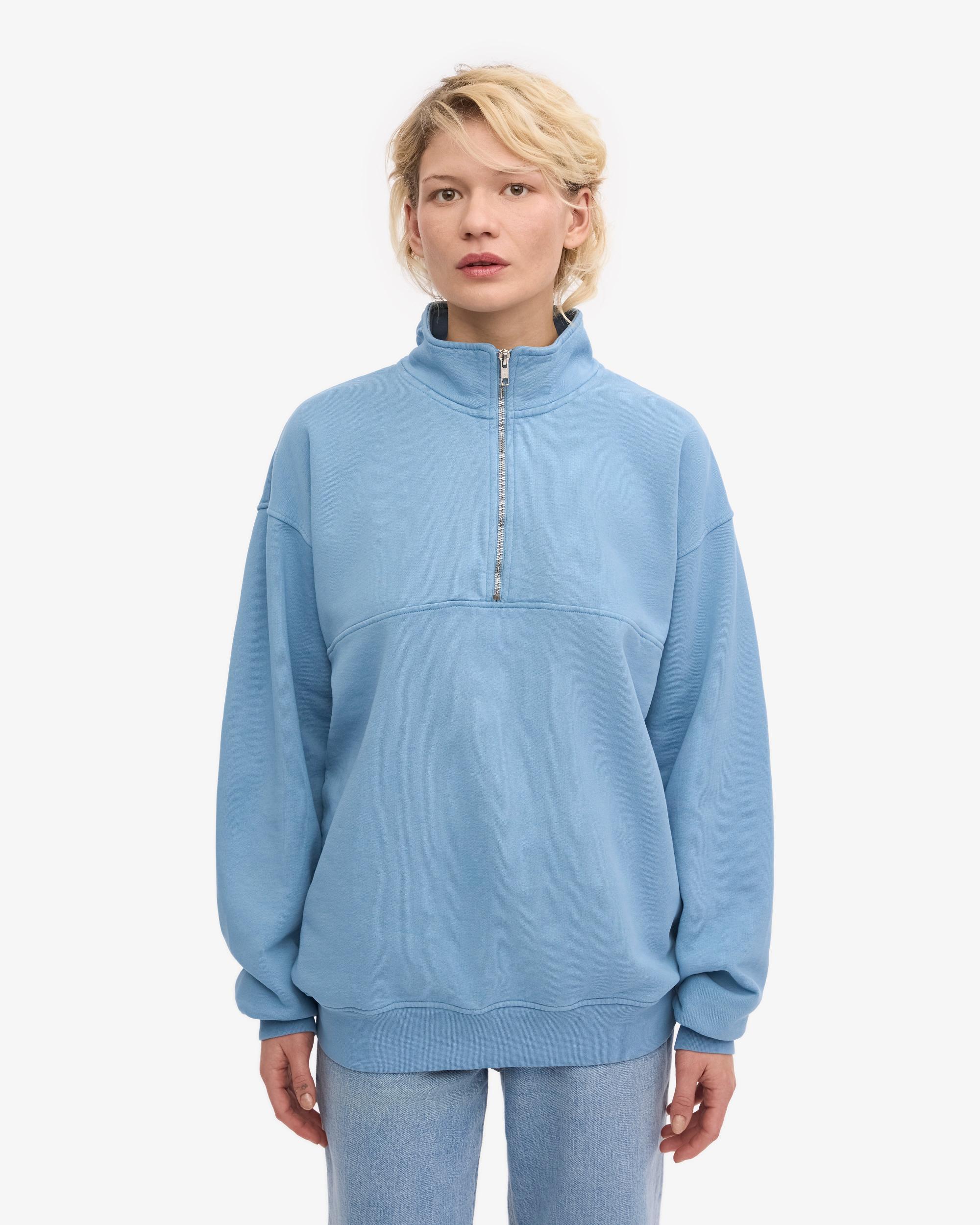 Organic Quarter Zip - Seaside Blue Product Image