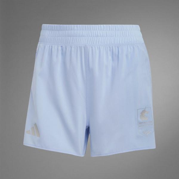 adidas Boston Marathon 2025 Own the Run Shorts Blue Dawn S 3 Womens Product Image