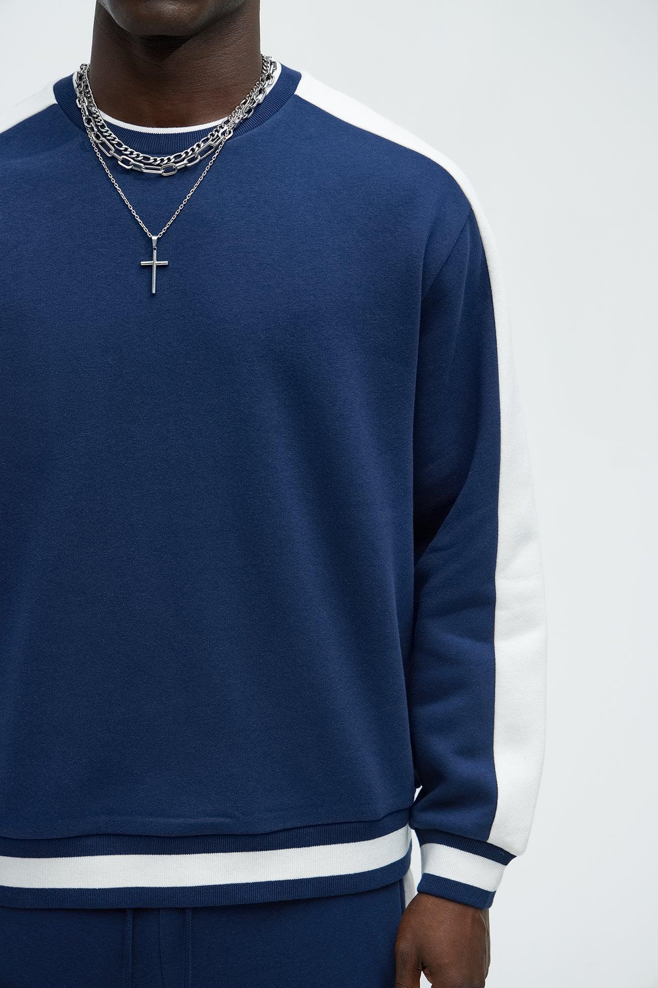Tyson Drayton Contrast Sweatshirt - Navy/combo Product Image