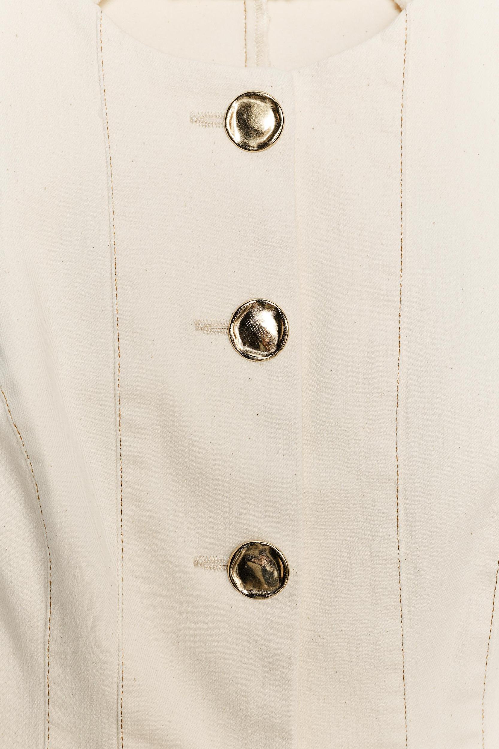 STITCHED PEPLUM VEST Product Image