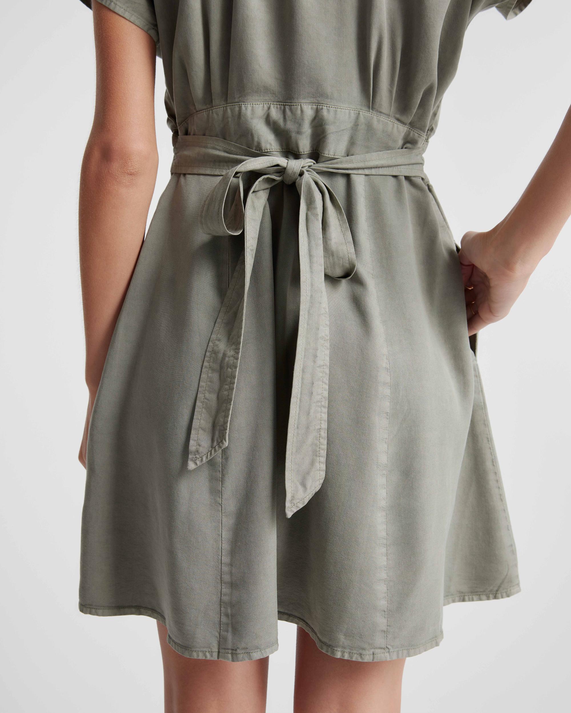 Quince | Women's Vintage Wash Tencel Button Front Dress Size XL Product Image