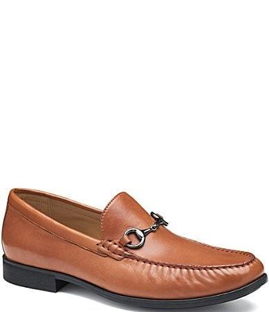 Johnston  Murphy Mens Harrison Leather Bit Buckle Slip On Loafers Product Image