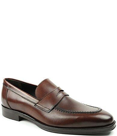 Bruno Magli Mens Nathan Leather Penny Loafers Product Image
