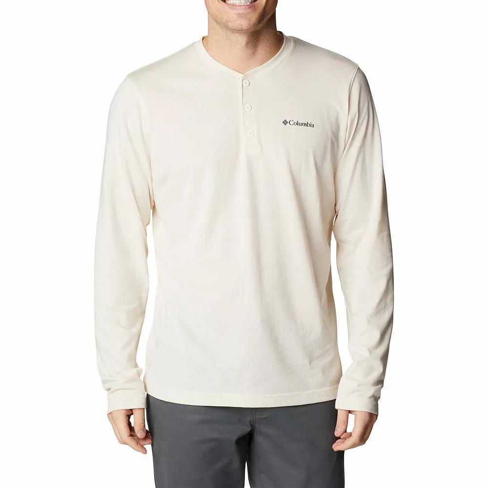 Men's Columbia Thistletown Hills™ Henley Top, Size: Small, Chalk Grey Product Image