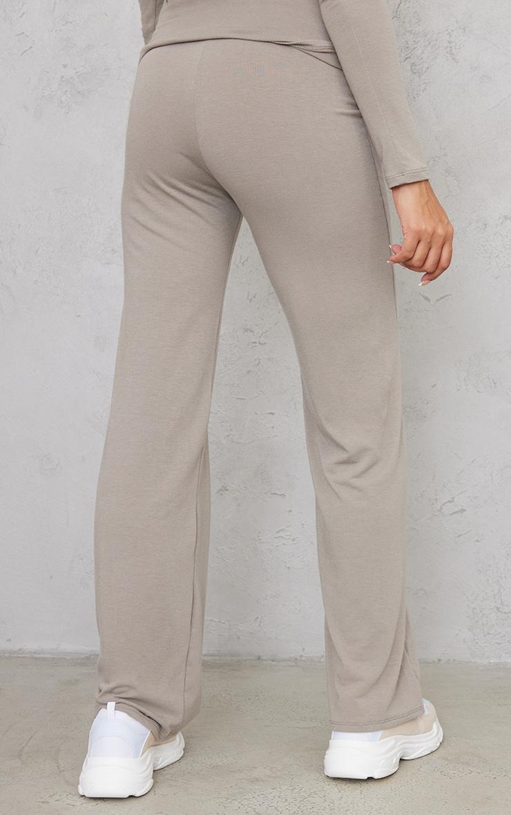 Maternity Moss Sand Cotton Jersey High Waisted Flares Product Image