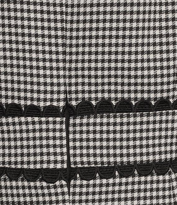 Kasper Gingham Round Neck Sleeveless Sheath Dress Product Image