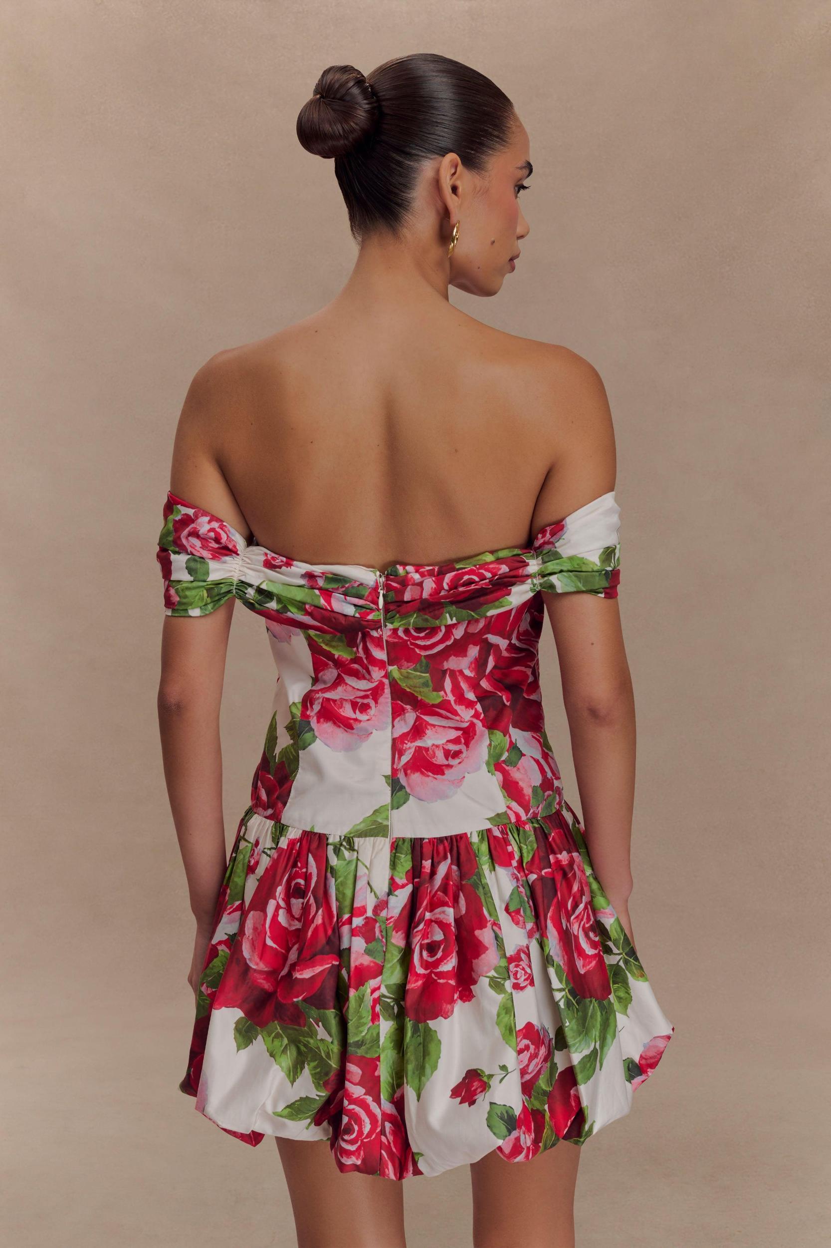 Giovanna Off Shoulder Mini Dress - Sonia Rose Print Product Image