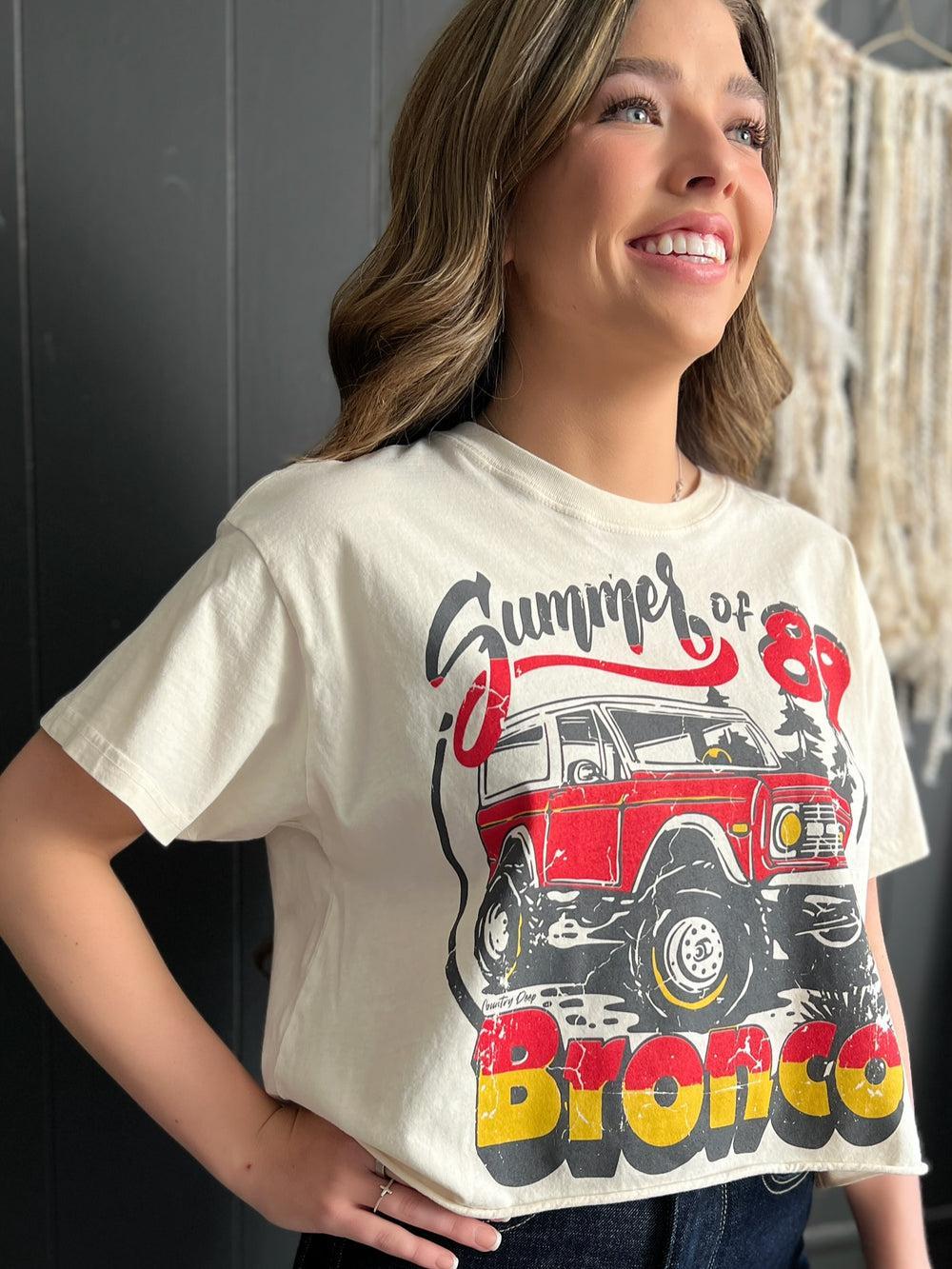 Summer 89' Bronco Crop Top T-Shirt Product Image