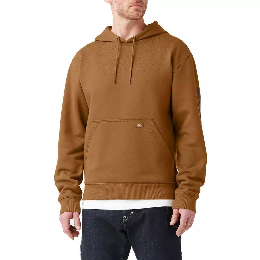 Men's Dickies Water Repellent Logo-Sleeve Hoodie, Size: XL, Brown Product Image