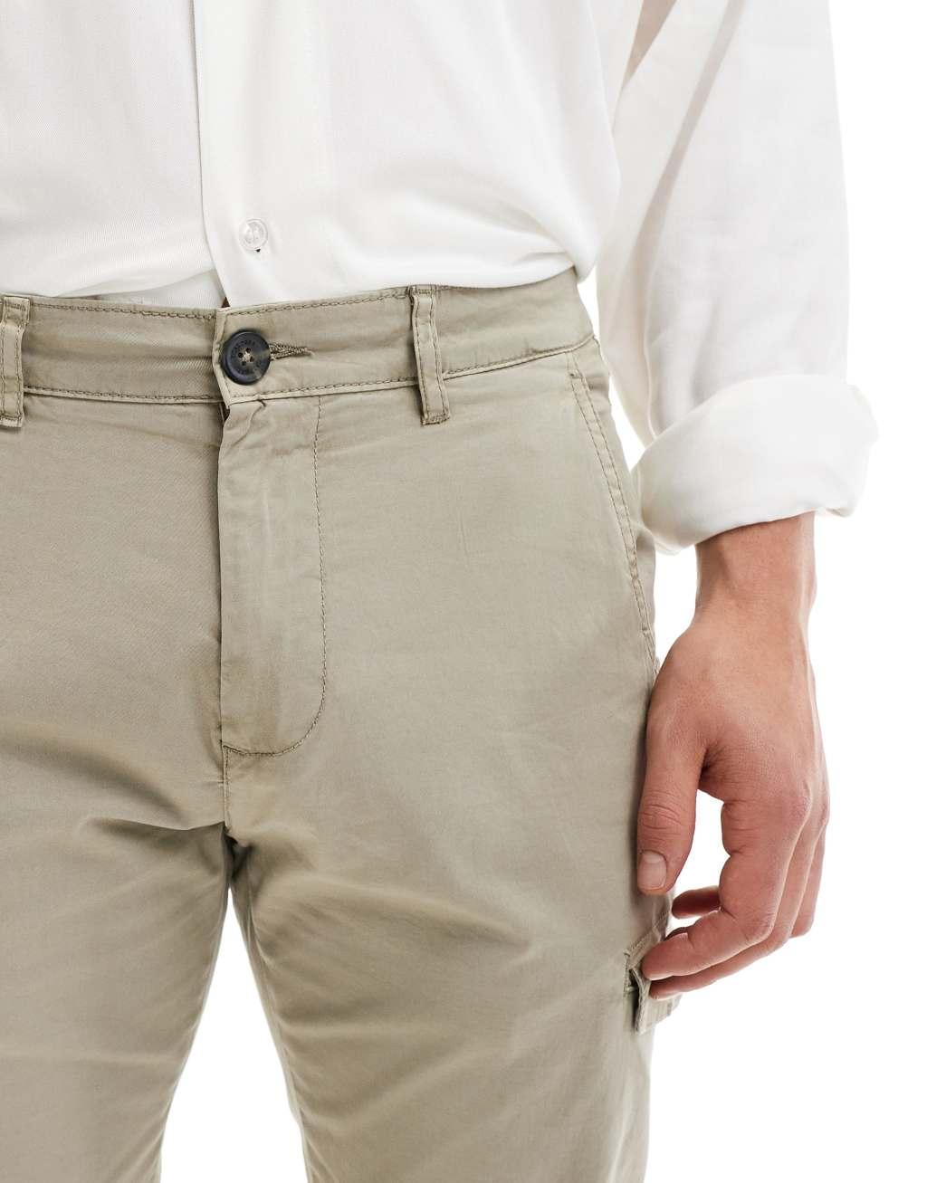 Scalpers cargo pants in dark taupe - brown Product Image