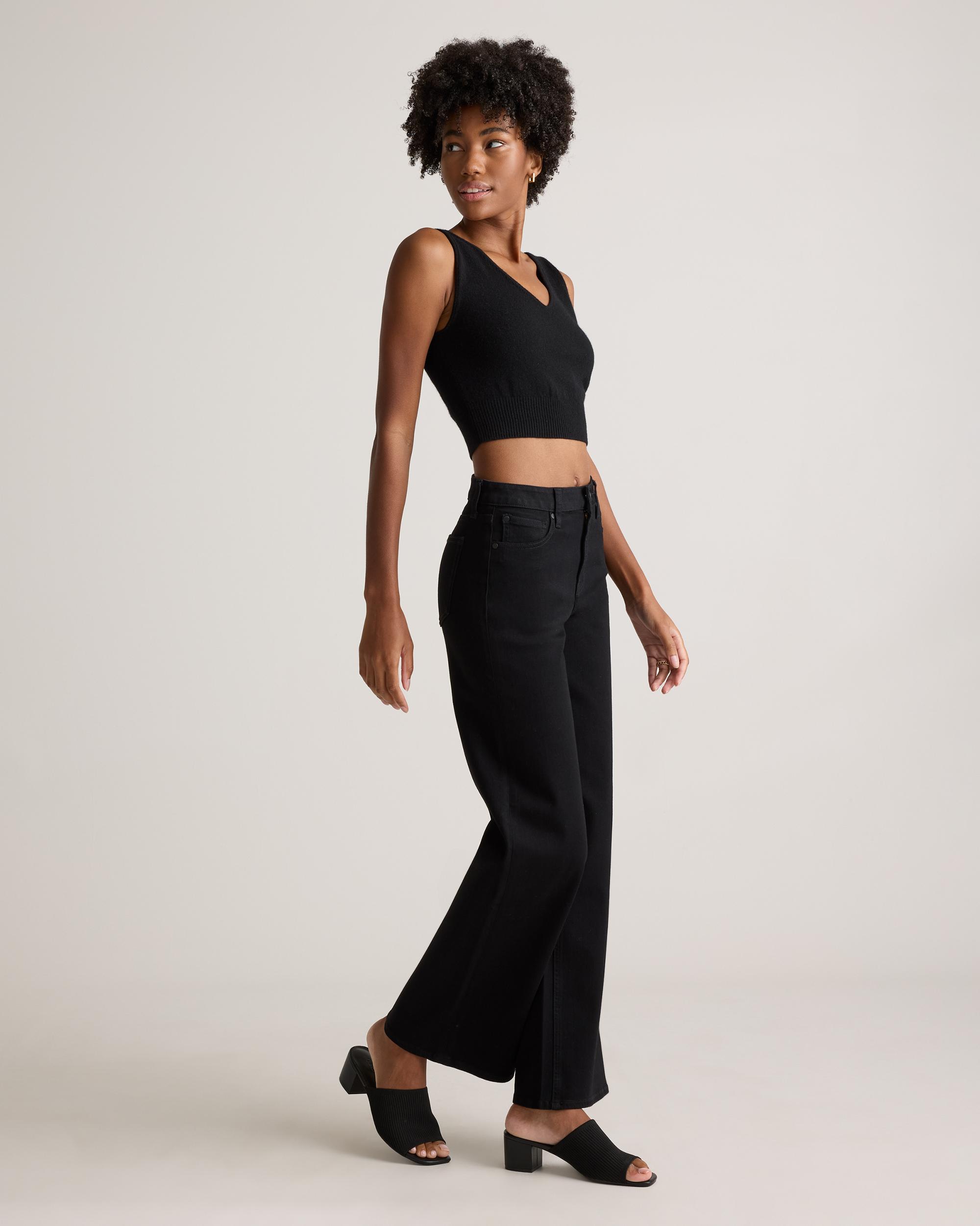 Quince | Women's Bella Stretch Wide Leg Jeans Organic Cotton Product Image
