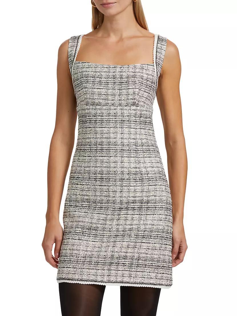 Hallie Metallic Tweed Sleeveless Minidress Product Image